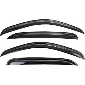 TrailFX Rainguard Window Vents Fits Chevrolet Silverado 1500 Crew Cab 2014-2018 Smoke Acrylic Low Profile Tape-On Side Four Piece Window Deflectors TrailFX 4536H in Kuwait