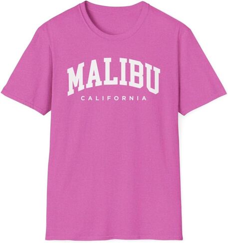 Malibu California Adult Unisex Soft T-Shirt in Saudi Arabia