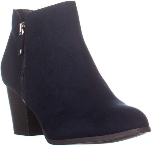 حذاء نسائي من Style & Co. حذاء Masrinaa بكعب سميك من الجلد السويدي، كحلي 8 متوسط ​​(B، M) in Kuwait