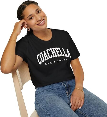 Coachella California Adult Unisex Soft T-Shirt in Saudi Arabia