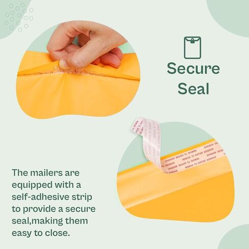 PSBM #DVD 200 PCS 7.25 x 9.75 Inch Kraft Bubble Mailers, Yellow Padded Envelopes, Self-Sealing Peel-Off Strip, Ideal for Shipping CD, DVD, Jewelry, Photos, Magazine, Books, Clothes and More in Kuwait