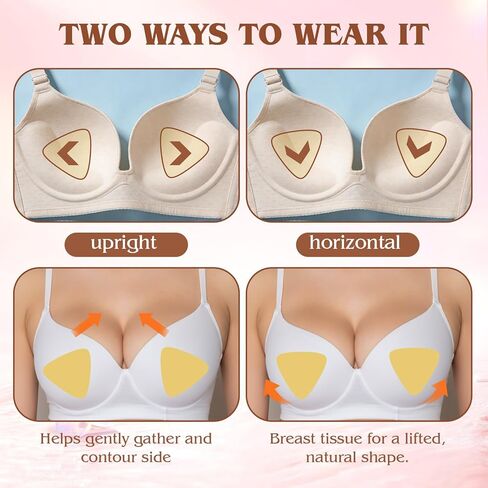 2 Sets Double-Sided Sticky Inserts Adhesive Lifting Bras for D+ Cup Reusable & Washable Lifting Bras for Weddings in Kuwait