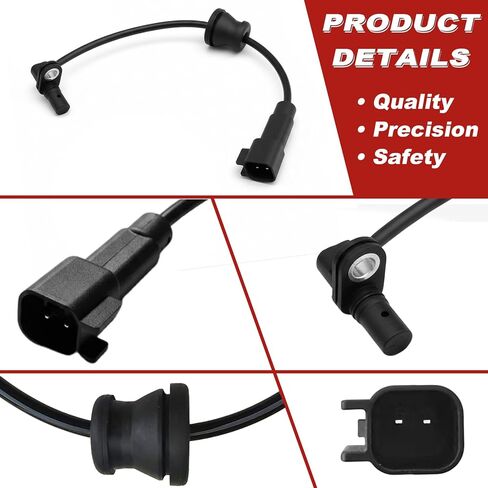 ABS Wheel Speed Sensor 1Pc: Rear Left & Right Compatible with Chevrolet 2010-2017 Equinox V6 3.6L L4 2.4L V6 3.0L, GMC 2010-2017 Terrain V6 3.6L L4 2.4L V6 3.0L in Kuwait