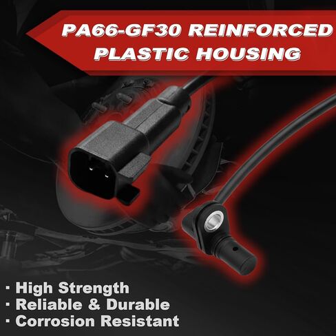 ABS Wheel Speed Sensor 1Pc: Rear Left & Right Compatible with Chevrolet 2010-2017 Equinox V6 3.6L L4 2.4L V6 3.0L, GMC 2010-2017 Terrain V6 3.6L L4 2.4L V6 3.0L in Kuwait