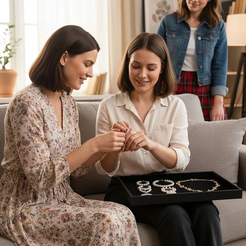 6 Pcs Velvet Stackable Jewelry Tray Organizer Display Set, Black Velvet Lined Jewelry Organizer Trays for Bracelets Rings Earrings Necklaces, Countertop Drawer Storage Empty Plates for Women in Saudi Arabia