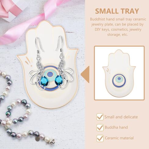 Shape Jewelry Tray Unique Jewelry Storage Plate for Organizing and Displaying Rings Necklaces and Trinkets Decorative Home Dresser Decor in Kuwait