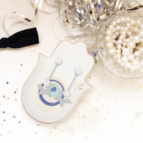 Shape Jewelry Tray Unique Jewelry Storage Plate for Organizing and Displaying Rings Necklaces and Trinkets Decorative Home Dresser Decor in Kuwait