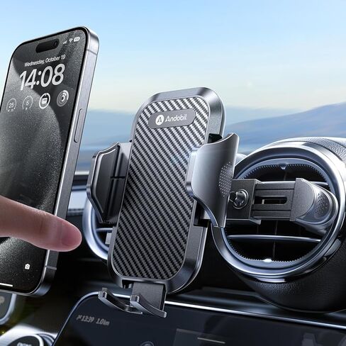 andobil Phone Holders for Your Car - [2024 Upgraded & Strongest] Car Vent Phone Holder Mount fit for Horizontal Vertical Round Air Vent for iPhone 16 Pro Max 15 14 13 12 Samsung Galaxy S24 and More in Kuwait