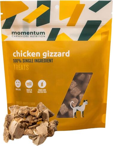 Momentum Carnivore Nutrition كبد تركيا المجفف بالتجميد - علاجات القطط الخام المكونة من مكون واحد - وجبات خفيفة عالية البروتين وخالية من الحبوب - كيس 1.9 أونصة in Saudi Arabia