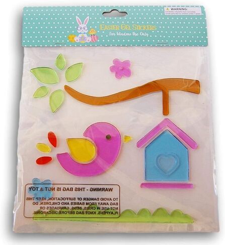 Spring Themed Bird and Bird House Gel Window Clings - 18 Piece in Saudi Arabia