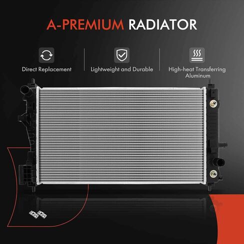 A-Premium Engine Coolant Radiator Assembly with Transmission Oil Cooler Compatible with Chevrolet Impala 2014-2019, Malibu 2013-2015, Malibu Limited 2016, 2.0L 2.5L, Auto Trans, Replace# 22883363 in Saudi Arabia