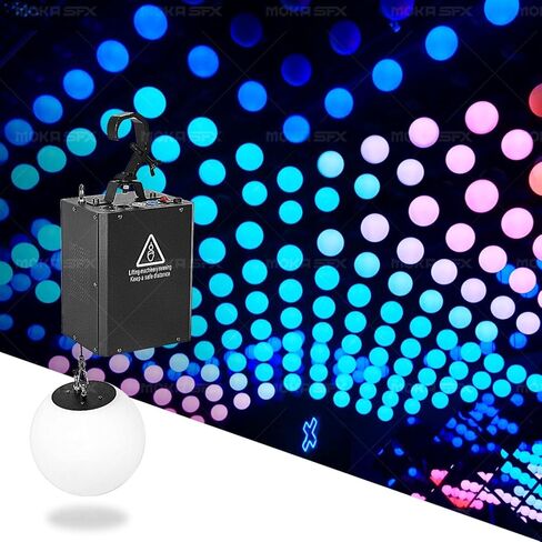 ثلاثية الأبعاد مصباح ليد نظام الرفع DMX RGB مصباح ليد رفع الكرة موجة تأثير ونش الملونة الحركية ضوء المرحلة الكرة ل DJ ديسكو in Kuwait
