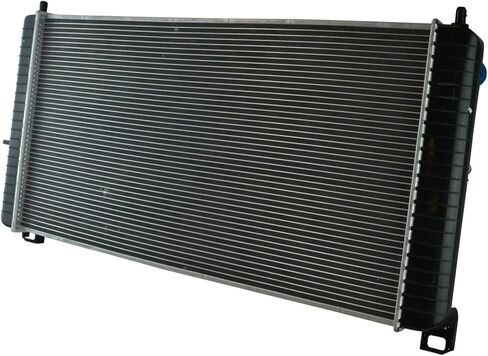 TRQ Radiator Assembly Aluminum Core Compatible with 02 Chevrolet Avalanche 2500 01-02 Silverado 2500 HD Silverado 3500 Suburban 2500 GMC Sierra 2500 HD Sierra 3500 CU2537 in Saudi Arabia