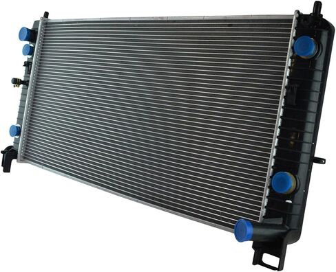 TRQ Radiator Assembly Aluminum Core Compatible with 02 Chevrolet Avalanche 2500 01-02 Silverado 2500 HD Silverado 3500 Suburban 2500 GMC Sierra 2500 HD Sierra 3500 CU2537 in Saudi Arabia