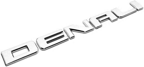 1x Denali Emblem Car Badge Nameplate Compatible with 2007-2020 Yukon Sierra Terrain (Chrome) in Saudi Arabia