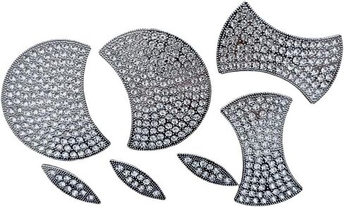 Car Rear Trunk Emblem Sign Bling Accessories Compatible with Audi A3 Q3 Q5 A4 A6 A7 Q7 Rhinestone Decorative Decal Cover (Silver) in Kuwait