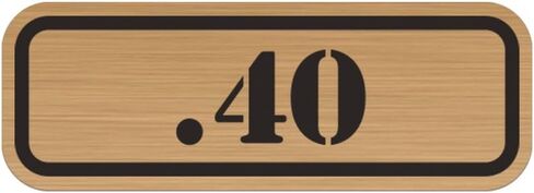 RDW (4X .40 Metallic Ammo Can Badge Sticker Self Adhesive Label 3M Bullet 40 - Bronze in Kuwait