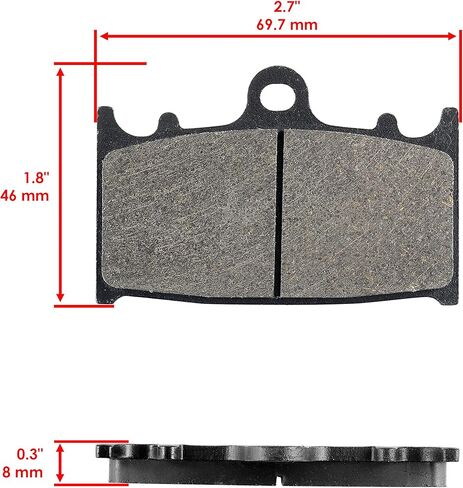 Caltric Front Rear Brake Pads Compatible with Kawasaki Zx600 Zx-600 Ninja Zx6 Zx-6 1995-2002 / Ninja Zx6R Zx-6R Zx600 1995-1997 in Saudi Arabia