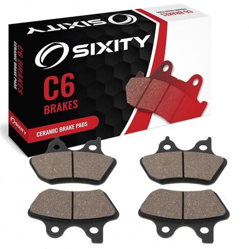وسادات فرامل سيراميك أمامية وخلفية من Sixity C6 متوافقة مع مجموعة Harley Davidson FXSTDI Softail Deuce 2001-2006 الكاملة in Saudi Arabia