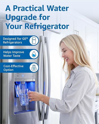 Filterlogic MWF Refrigerator Water Filter, Replacement for GE® Smart Water MWFP, MWFA, GWF, HDX FMG-1, WFC1201, GSE25GSHECSS, PC75009, RWF1060, 197D6321P006, Kenmore 9991, 3 Filters in Kuwait