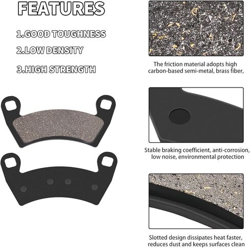 XuLong Front and Rear Brake Pads Compatible with POLARIS RZR XP 4 Turbo 2016-2020/RZR XP Turbo 2016/RZR XP Pro 2020-2022 in Saudi Arabia