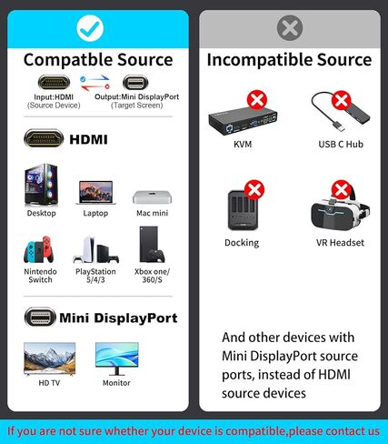 HDMI to DisplayPort Adapter (4K@60Hz) HDMI (Souce) to DP (Display) Converter HDMI Male to Display Port Female Compatible with Laptops, Graphics Cards, PS5, AMD,NVIDIA (1 Pack) in Kuwait