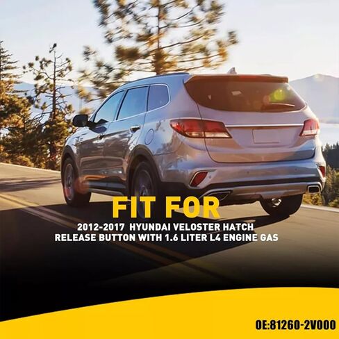 81260-2V000 فتحة تحرير زر مزلاج صندوق السيارة متوافق مع Hyundai Veloster 2012-2017 مفتاح تحرير مقبض الباب الخلفي خارج مجموعة قفل HDL بدون استبدال الكاميرا # 812602V000 in Kuwait