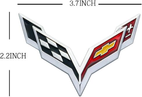 زوج مجموعة كورفيت C7 شعار 3D شارة معدنية الصليب العلم رمز شعار استبدال ل 14-19 كورفيت in Kuwait
