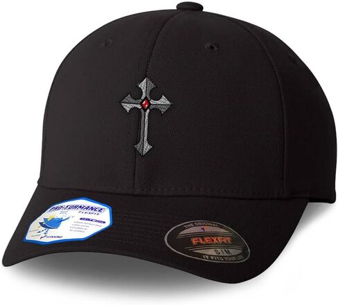Flexfit Cap for Men & Women Embroidered Religious Gothic Cross Jesus Christ Flexfit Hats Baseball Caps in Saudi Arabia