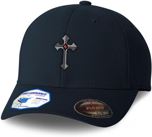 Flexfit Cap for Men & Women Embroidered Religious Gothic Cross Jesus Christ Flexfit Hats Baseball Caps in Saudi Arabia