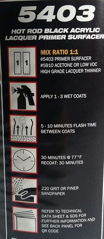 طلاء طلاء أكريليك أسود من هوت رود، سطح تمهيدي 5403، 5 نجوم، طلاء تلقائي ... in Kuwait