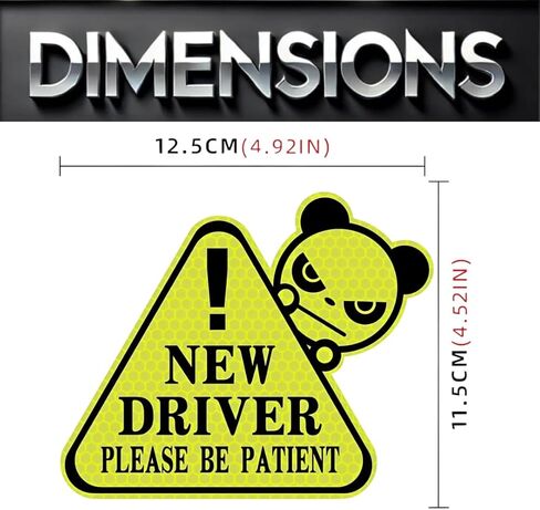 New Driver Sticker Sign for Car - Essential New Driver Signs - Window Cling - 5" by 5" Decal - Yellow Color, Perfect for New Drivers, Please Be Patient New Driver Car Sticker Decal in Saudi Arabia