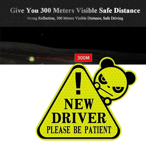 New Driver Sticker Sign for Car - Essential New Driver Signs - Window Cling - 5" by 5" Decal - Yellow Color, Perfect for New Drivers, Please Be Patient New Driver Car Sticker Decal in Saudi Arabia