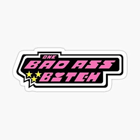 One Badass Bitch Sticker - Graphic for Auto, Wall, Laptop, Cell, Truck Windows, Cars in Saudi Arabia
