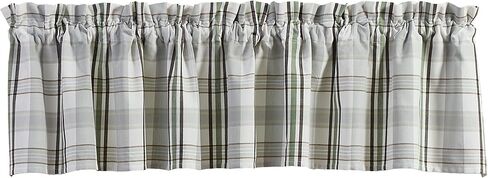 Park Designs Ponderosa Pine Valance 72" x 14", Plaid Off-White and Gray Window Valance for Simple Elegance, Rustic Patterned Window Dressings for Minimalistic Country Farmhouse Home Decor in Kuwait