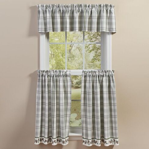Park Designs Ponderosa Pine Valance 72" x 14", Plaid Off-White and Gray Window Valance for Simple Elegance, Rustic Patterned Window Dressings for Minimalistic Country Farmhouse Home Decor in Kuwait