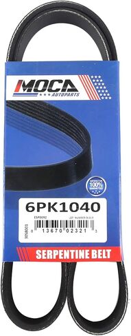 MOCA 6PK1040 EPDM Serpentine Belt Professional V-Ribbed Compatible with 02-03 for Lexus ES300 3.0L & 03-06 for Toyota Camry 3.0L & 05-08 Solara 3.3L & 97 for Volkswagen Passat 1.9L in Saudi Arabia