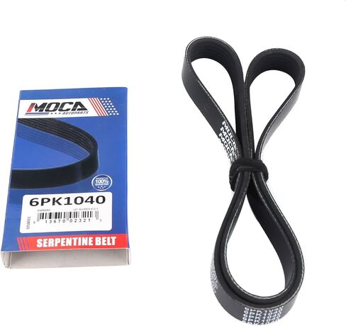 MOCA 6PK1040 EPDM Serpentine Belt Professional V-Ribbed Compatible with 02-03 for Lexus ES300 3.0L & 03-06 for Toyota Camry 3.0L & 05-08 Solara 3.3L & 97 for Volkswagen Passat 1.9L in Saudi Arabia