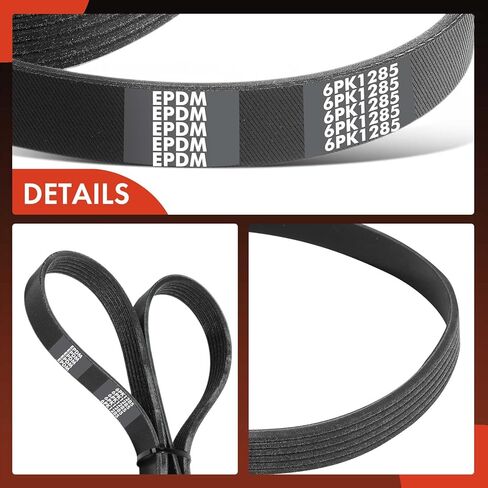 A-Premium 50.61 Inch Engine Serpentine Drive Belt Compatible with Lincoln Town Car 1981-1989, Mark VI 1981-1983 & Ford Escort 1997-2002 & Mercury Grand Marquis 1979, Tracer 1997-1999 in Saudi Arabia