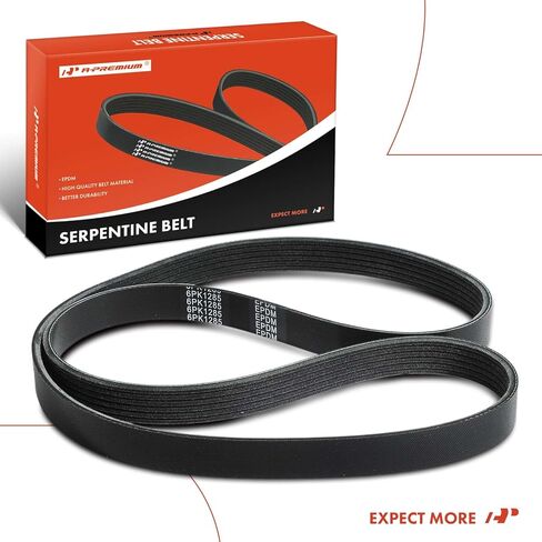 A-Premium 50.61 Inch Engine Serpentine Drive Belt Compatible with Lincoln Town Car 1981-1989, Mark VI 1981-1983 & Ford Escort 1997-2002 & Mercury Grand Marquis 1979, Tracer 1997-1999 in Saudi Arabia