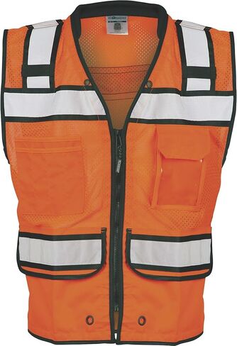 سترة ML Kishigo عالية الأداء بسحاب مقاس 3XL برتقالي in Kuwait