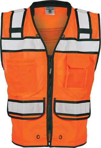 سترة ML Kishigo عالية الأداء بسحاب مقاس 3XL برتقالي in Kuwait