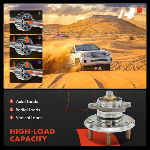 A-Premium 2 × محمل العجلة الخلفية ومجموعة المحور مع 5 عروات متوافقة مع Kia Optima 2006-2008، Magentis 2006-2010 in Saudi Arabia