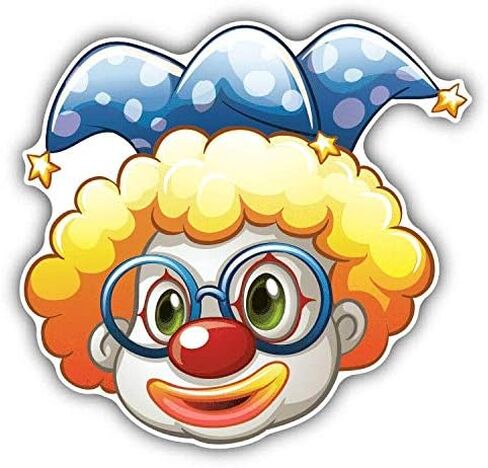 Magnet Clown Face Glasses Window Truck Car Vinyl Flexible Magnet Magnetic Bumper Sticker 5" x 5" in Saudi Arabia