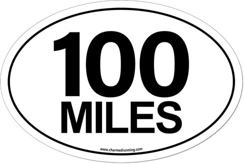 Brand Ultra Marathon UltraRunner 100 Mile Miles Distance Car Magnet - Choose Color and Font in Saudi Arabia