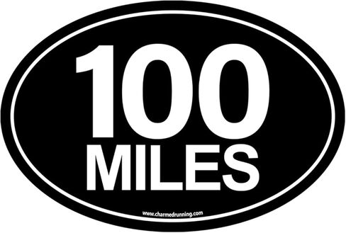 Brand Ultra Marathon UltraRunner 100 Mile Miles Distance Car Magnet - Choose Color and Font in Saudi Arabia