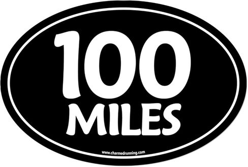 Brand Ultra Marathon UltraRunner 100 Mile Miles Distance Car Magnet - Choose Color and Font in Saudi Arabia