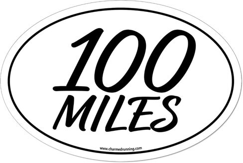 Brand Ultra Marathon UltraRunner 100 Mile Miles Distance Car Magnet - Choose Color and Font in Saudi Arabia