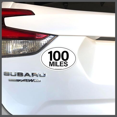 Brand Ultra Marathon UltraRunner 100 Mile Miles Distance Car Magnet - Choose Color and Font in Saudi Arabia
