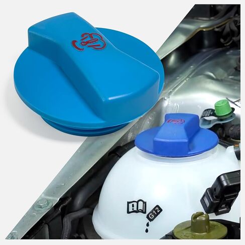 Click&Fit Blue Coolant Overflow Reservoir Cap compatible with Audi 2000-2012, VW 1999-2012 engine antifreeze expansion tank lid 1J0121321B, 3B0121321, thread dia 2.42in (61.8 mm) in Saudi Arabia